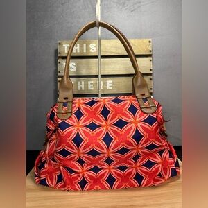 Stella & Dot Red and Blue Tote/ hobo Bag